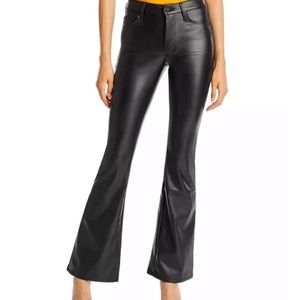 Crop flare Vegan leather pant
